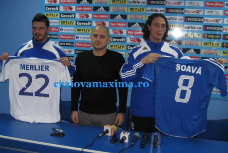 Soava si portarul Merlier, prezentati oficial la U Craiova