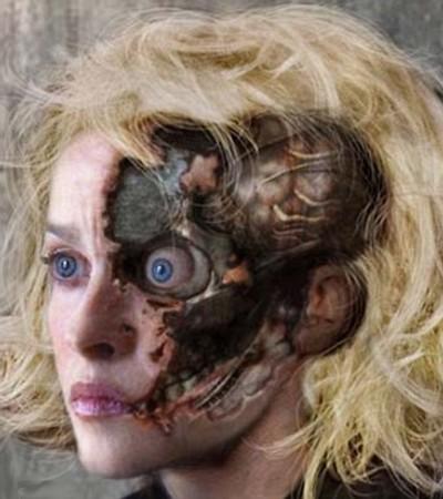 Helena Bonham Carter desfigurata in Terminator