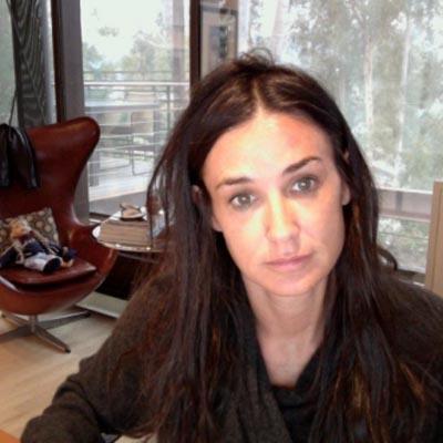 Demi Moore necoafata