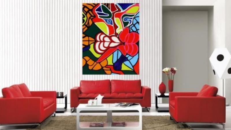 Alb si rosu, combinatia perfecta pentru sufrageria ta