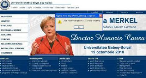 Site-ul Universitatii "Babes-Bolyai", spart de hackeri inaintea vizitei cancelarului german