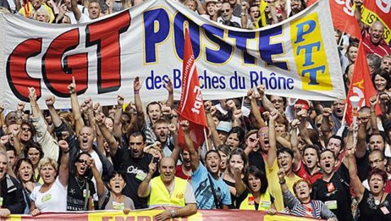 Franta: Proteste de amploare in peste 200 de orase, fata de cresterea varstei de pensionare