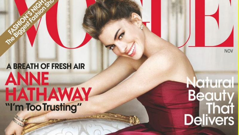 FOTO! Anne Hathaway, eleganta pe coperta Vogue in noiembrie