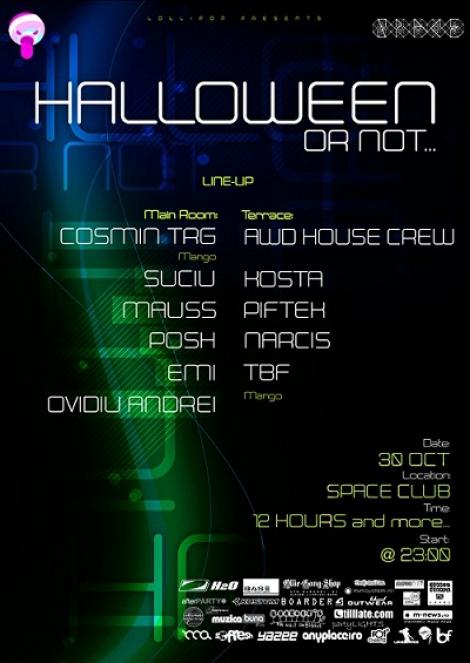 Petrecere "Halloween or Not!" in clubul Space, pe 30 octombrie