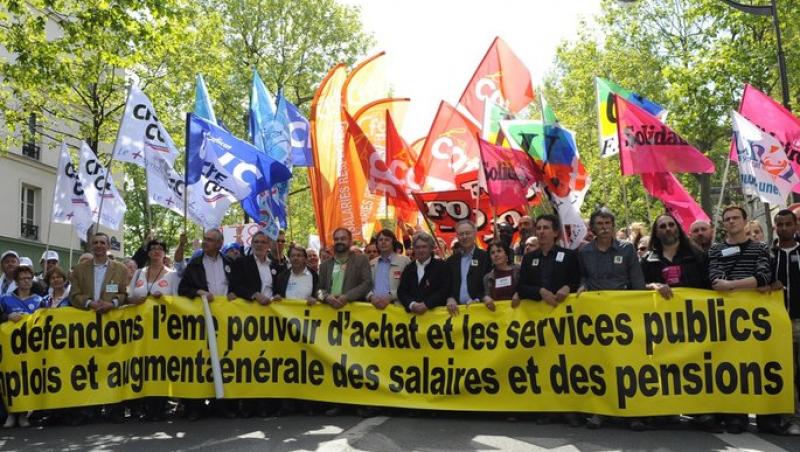 Peste 350.000 de persoane manifesteaza in Franta impotriva reformei pensiilor