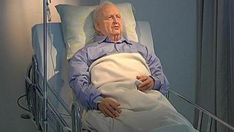 Sculptura controversata la Tel Aviv: Ariel Sharon in coma