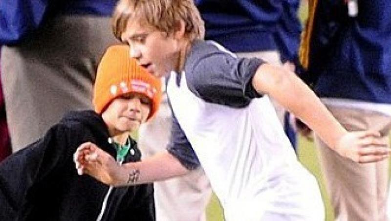 Brooklyn Beckham a venit tatuat la meciul tatalui sau
