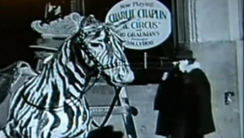 Gafa imensa intr-un film cu Charlie Chaplin