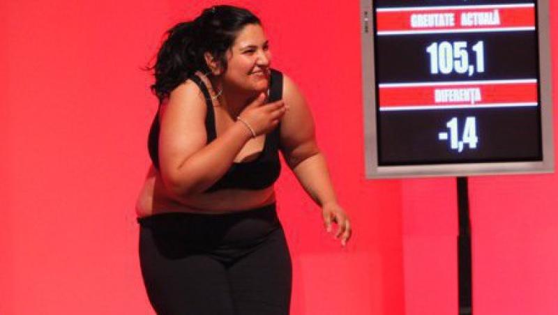 Daniela (112,8 kg) a parasit concursul. Greutatea ideala pentru ea este 70 de kilograme