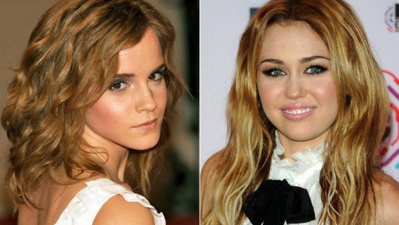 Miley Cyrus si Emma Watson: tinere cu pareri diferite despre alcool