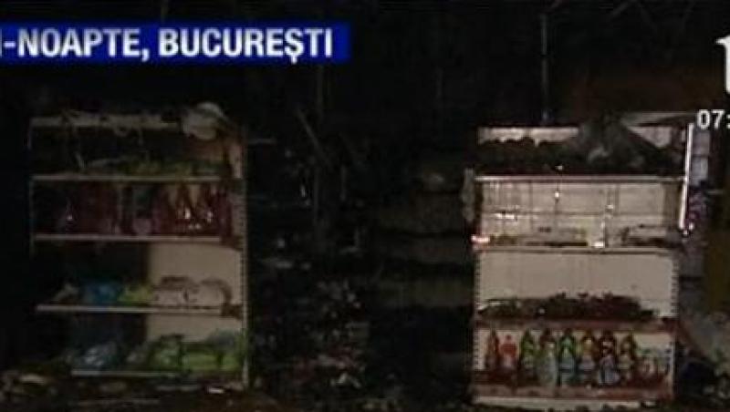 VIDEO! Incendiu la un supermarket din Bucuresti