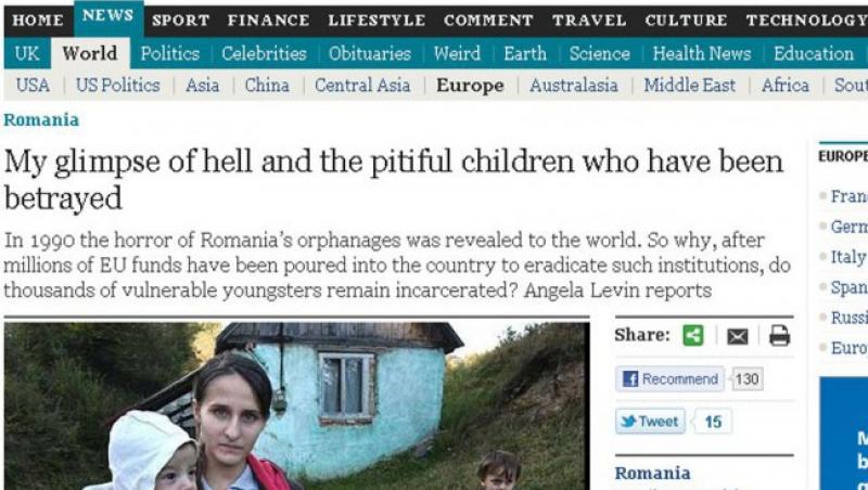 The Telegraph scrie despre “infernul” copiilor institutionalizati din Bistrita