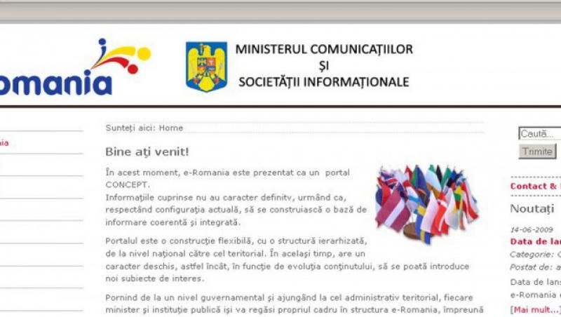 Prima sectiune a portalului e-Romania, lansata in decembrie