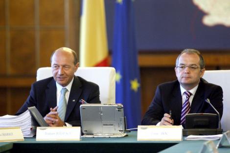 Discutie intre Basescu si Boc, la Palatul Victoria, dupa sedinta de Guvern