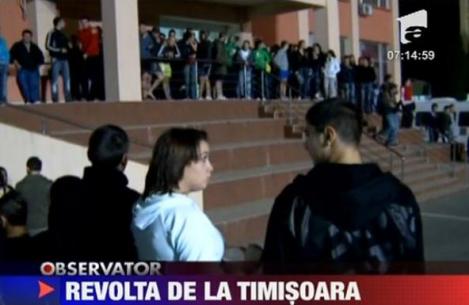 VIDEO! Timisoara: Revolta intr-un complex universitar