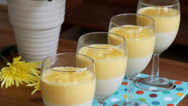 VIDEO! Reteta: Spuma de iaurt, nuci si mango