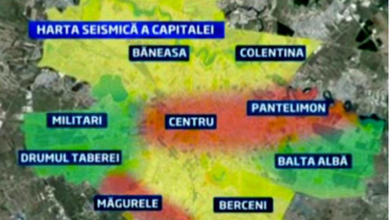 Bucuresti: Vezi cartierele expuse in caz de cutremur!