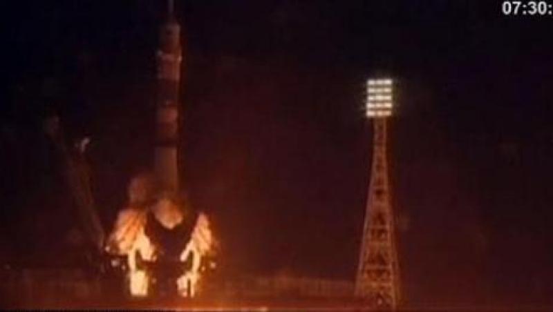 VIDEO! Naveta Soyuz a fost lansata