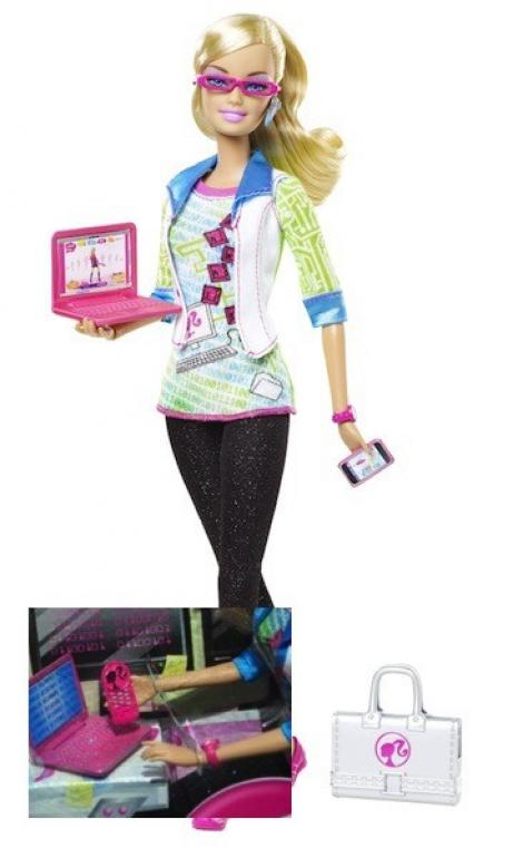 FOTO! O noua papusa Barbie: inginer de calculatoare