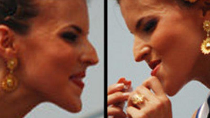 Miss Columbia prinsa cu nasul photoshopat