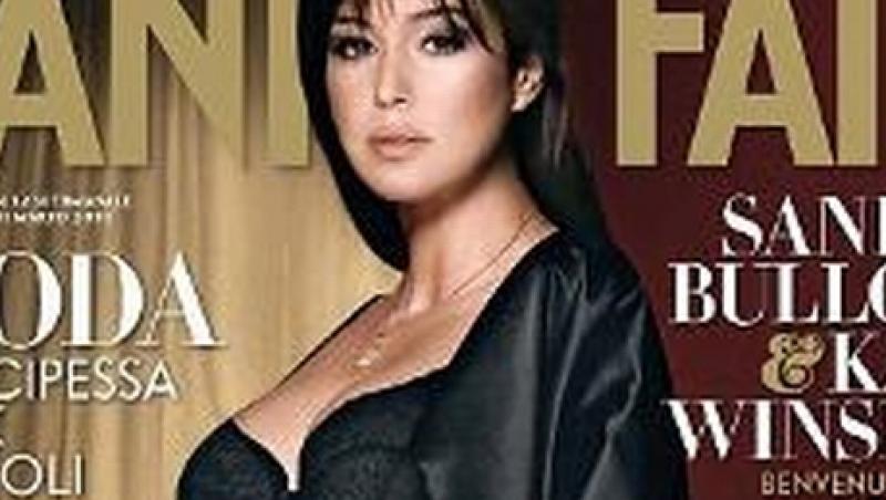 Insarcinata, Monica Bellucci, pe coperta Vanity Fair