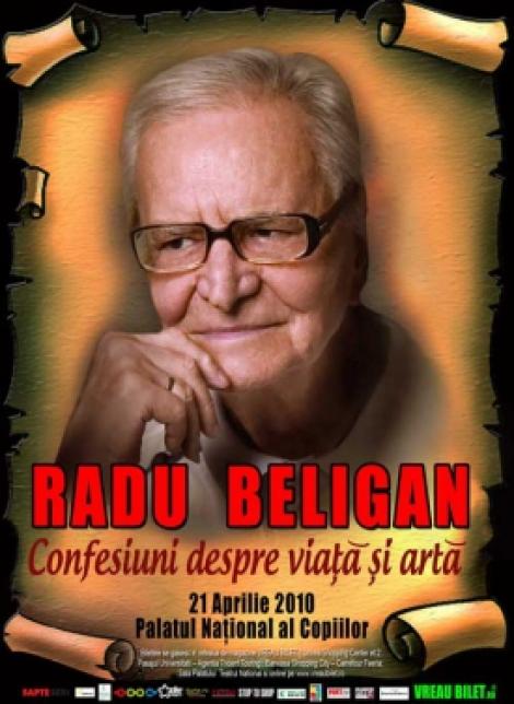 Radu Beligan joaca intr-o noua piesa: "Confesiuni despre viata si arta"