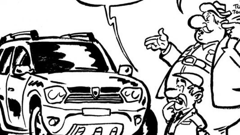 Caricatura Dacia Duster: Un 4x4 la 11.900 de euro?!! Romanii astia sunt nebuni!