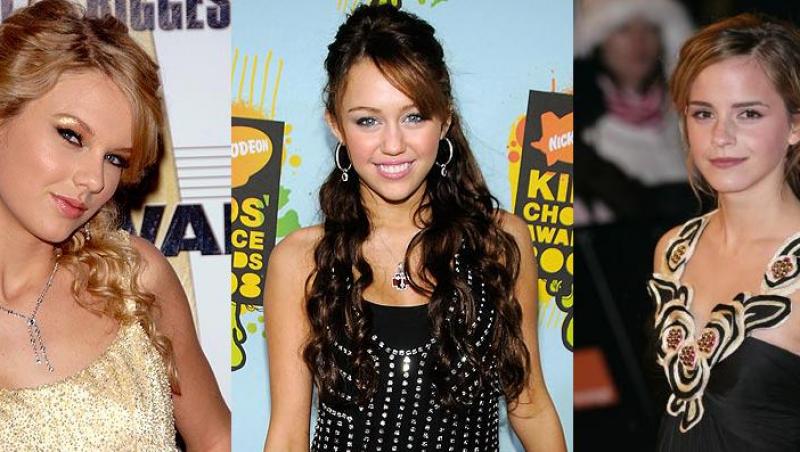 Emma Watson, Taylor Swift si Miley Cyrus dau tonul in moda pentru adolescente