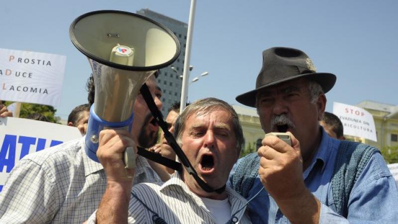 Proteste cu imbranceli: Pensionarii au fortat cordoanele de securitate ale jandarmilor