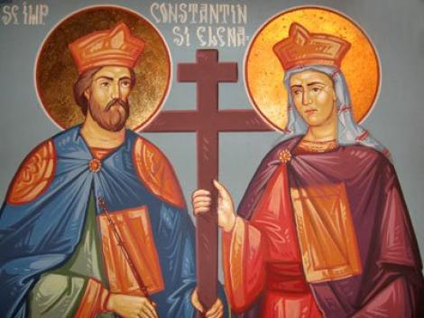 Biserica ii praznuieste pe sfintii imparati Constantin si Elena