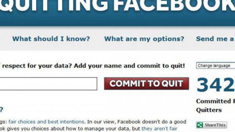 34.000 de utilizatori Facebook si-au dezactivat conturile in semn de protest