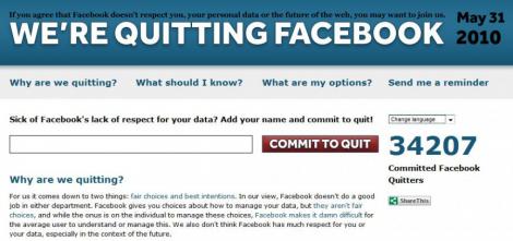 34.000 de utilizatori Facebook si-au dezactivat conturile in semn de protest