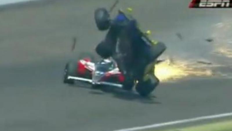 VIDEO! Accident teribil in Indy 500/ A zburat cu masina de pe pista!