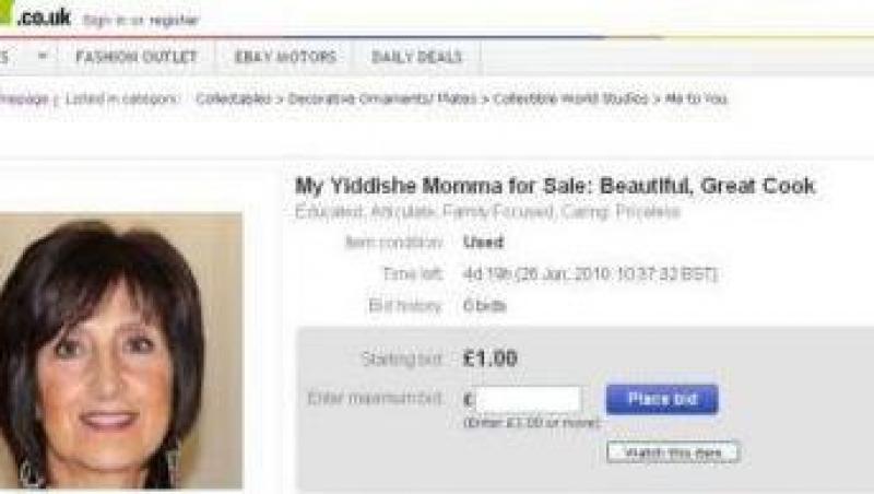 Si-a scos mama la licitatie pe eBay pentru o lira sterlina