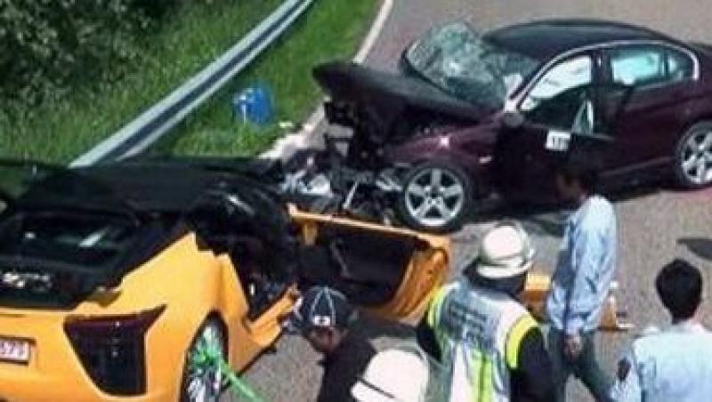 VIDEO! Accident intre Lexus LF-A si un BMW 3