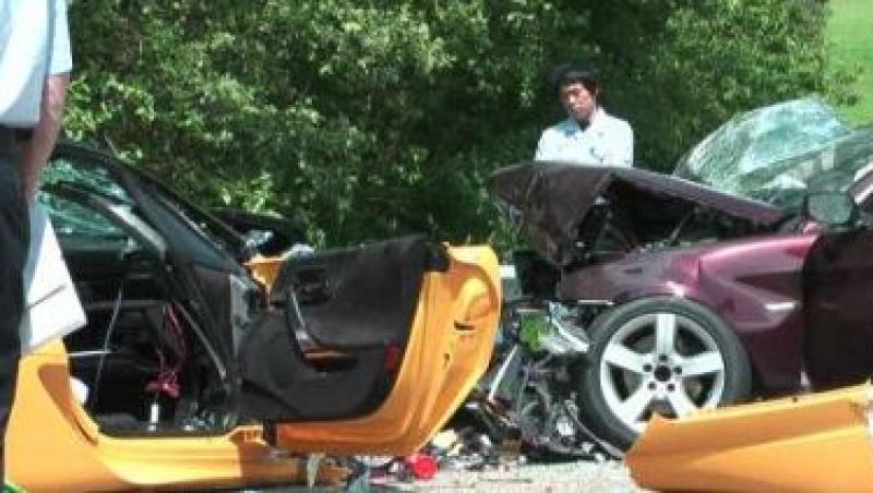 VIDEO! Accident intre Lexus LF-A si un BMW 3