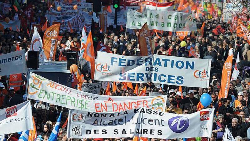 Proteste de proportii in Franta fata de proiectul de reforma a pensiilor