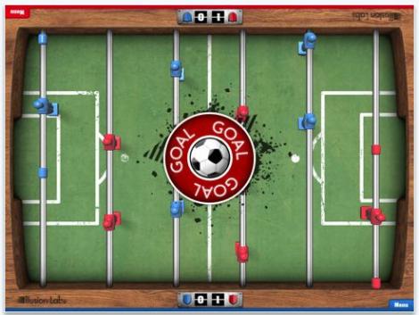 Fotbal pe iPad: Foosball HD