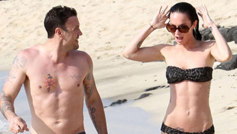 Megan Fox si Brian Austin Green, saruturi patimase in vacanta