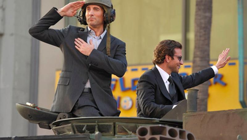 Bradley Cooper cu tancul la premiera The A-Team