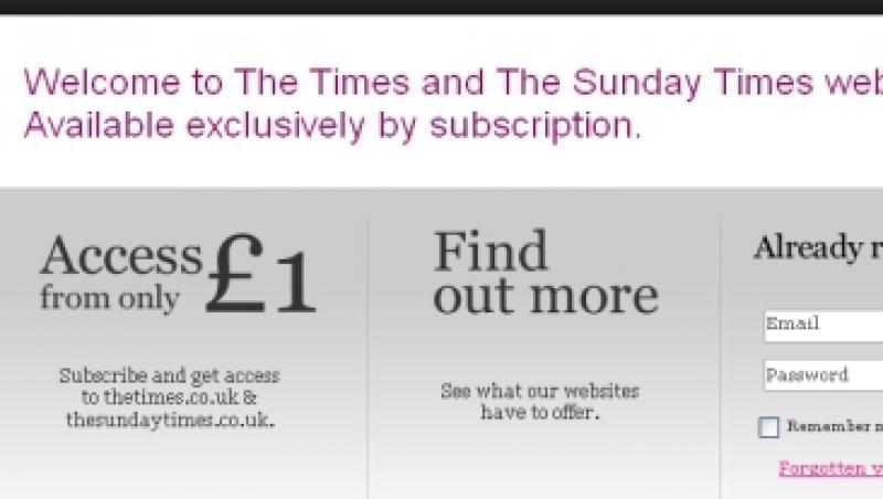 Media: The Times a pierdut 66% din cititori, dupa introducerea taxei pentru continutul online