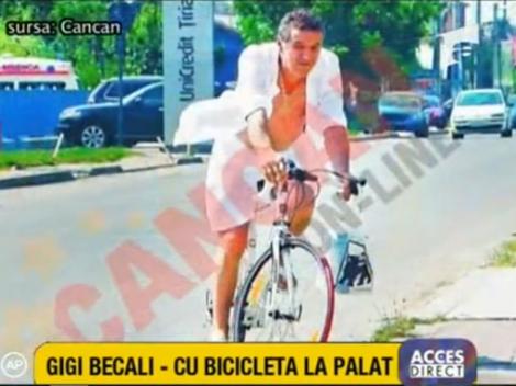 VIDEO! Gigi Becali a facut Turul Piperei, pe bicicleta