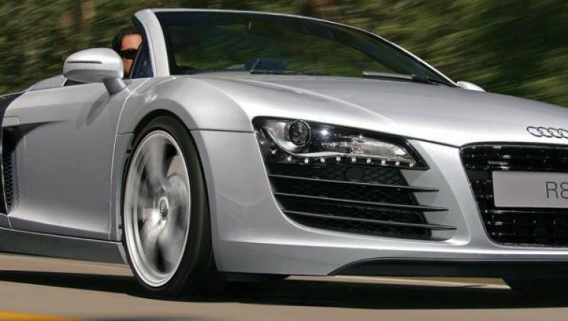 Audi R8 Spyder: opt cilindri sub soare