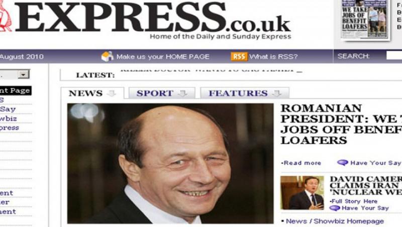 Englezii se tem de romani: Declaratiile lui Basescu infurie presa britanica