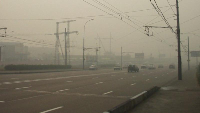 Locuitorii Moscovei stau acasa pana maine din cauza smogului