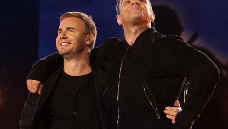 Robbie Williams si Gary Barlow au cantat impreuna dupa 15 ani