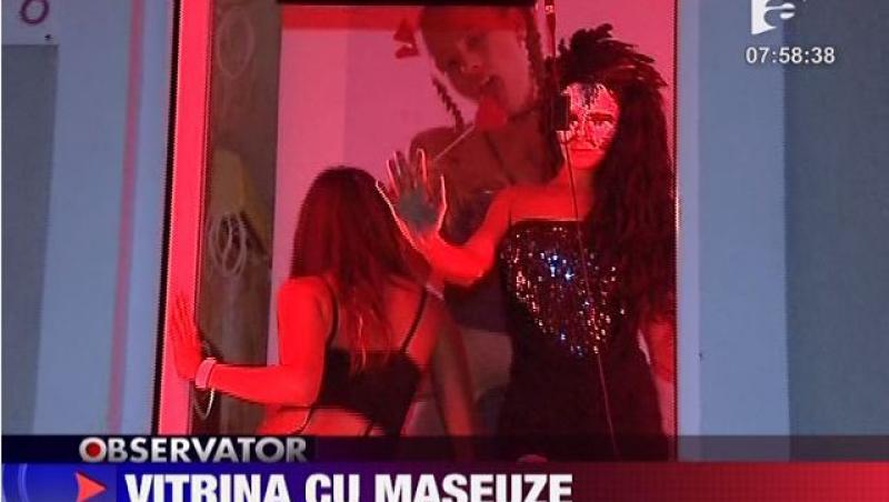 VIDEO! Bucuresti: S-a inaugurat localul cu fete in vitrina