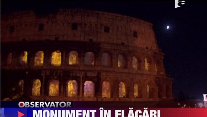 VIDEO! Colosseum-ul in flacari