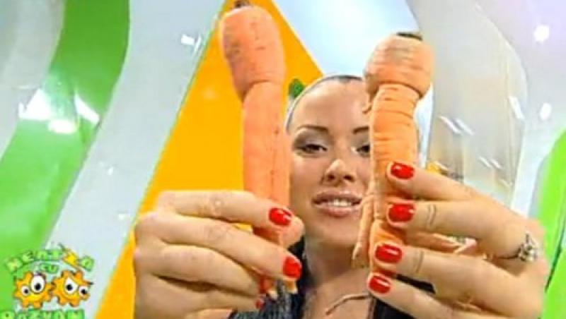 VIDEO! Daniela Crudu se joaca cu morcovii