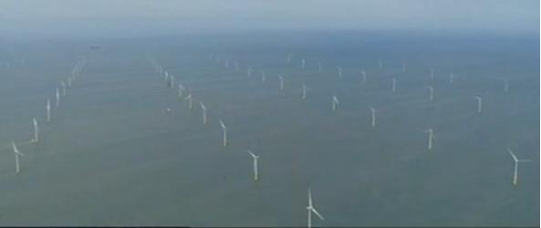 VIDEO! Cel mai mare parc eolian maritim din lume, inaugurat in Marea Britanie